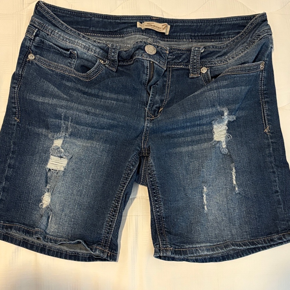 Seven7 Denim Distressed Women's Shorts
